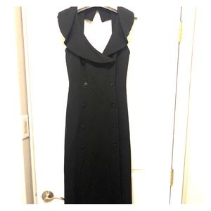 Chanel Boutique long black button dress